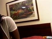 Black girl sucks a dude with huge dick and gets her pink pussy boned 5/16