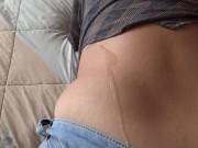 You can't fuck me but grab my ass to make you cum, moans Latina stepmom