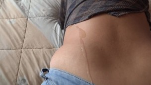 You can't fuck me but grab my ass to make you cum, moans Latina stepmom