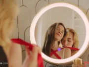 ULTRAFILMS Super hot lesbian couple Leona Mia and Kelly Collins passionately fucking 3/16