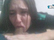 greedy and drooling blowjob