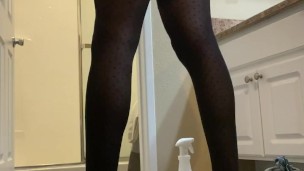 Sissy Try On - Heels and Stockings