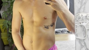 Sexy Twunk Shows Off Big Cock