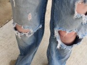 Pissing my ripped jeans 12/16
