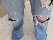 Pissing my ripped jeans 2/16