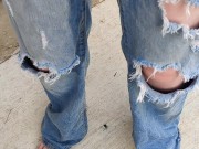Pissing my ripped jeans 9/16