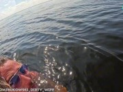 Passionate Fuck with Wife on Boat, Creampie in Pussy, Risky Outdoor 16/16