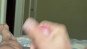 Morning wood - close up wank and cum