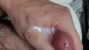 Rubbing Chubby Dick Slowly For Big Cumshot
