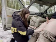 roadside assistance rewarded with car fucking 4/16