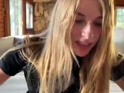 Tattooed Blonde Gal Gives Sloppy BJ 16/16