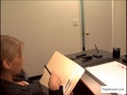 Hot blonde pussy fucked hard in porn flick filming