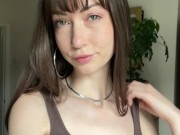 Horny GF teases and plays with her pierced nipples - MinnieOliver 2/16