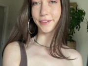 Horny GF teases and plays with her pierced nipples - MinnieOliver 5/16