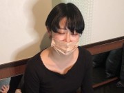 ショートカット美女がネカフェで即尺＆イラマ→顔射①。Blowjob and Irrumatio.Facial Cumshot at an Internet Cafe①。 1/16