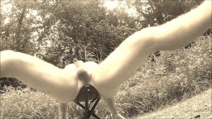 Does the witch catch naked Hansel squirting in the forest? Andy does naked gymnastics July 2024