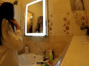 Fake Lingerie Nude Try on Shooting of an Amateur Porn Director with a Hot Big Boobs Big Ass Beautiful Cute Brunette MILF 4/16