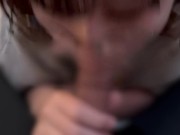 玉舐めと玉弄りながらごっくんフェラするメガネの女の子♡ 15/16