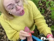 I met a hot blonde with glasses in the park and she wanted some cum. 15/16