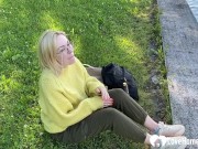 I met a hot blonde with glasses in the park and she wanted some cum. 4/16