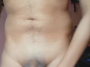 Sexy Indian teen boy shaving his dick pubic hair .