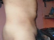 Sexy Indian teen boy shaving his dick pubic hair . 2/16