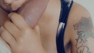 Blow job facial sloppy bbc cosplay