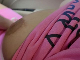 I Let Stranger Touch My Big Tits and Pussy in the Car