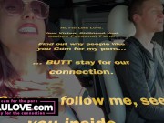 Big boobs babe in full makeup & hair done chats behind the scenes news & update from passenger seat of car - Lelu Love 1/16