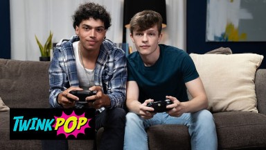 TWINKPOP - Jake Preston & Alex Myers Play A Video Game Before They Play With Each's Other Dicks