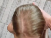 Fucked the neighbor's wife hard in the mouth and cum on her face. 15/16