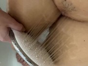 Masturbation with shower head until she had strong shaking orgasm 11/16