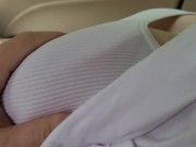 Teasing and Playing with Big Tits Babe in the Car 8/16