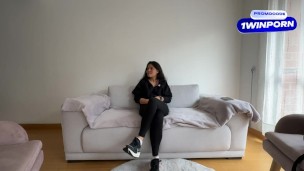 Paying my roommate the rent with lesbian sex