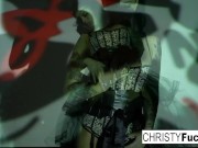 Beautiful, Busty and Tattooed Brunette Loves Showing Off Her Big Tits and Wet Box 2/16