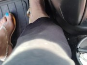 Hard pumping the gas pedal with my gladiator sandals 12/16