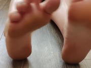 Wiggling long toes in your face 9/16