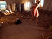 Ariel Ortiz urinates in public for her horny stepfather