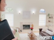 The slut estate agent is hoping for a quick sale and gets it on with the dirty home seller 1/16
