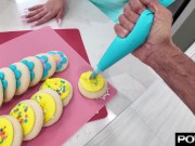 Baking Babe Aria Valencia Makes Hard Dick Stuff And Frost Her Cookie 2/16