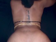 Petite Ebony Teen Takes BBC doggy with anal plug 1/16