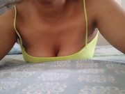 LATINA REPORTS THAT THEY FUCKED HER ON THE WEEKEND AND IT GETS HER DESIRE AND SHE MASTURBATES RICHLY