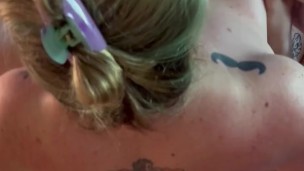 MILF Rides In Reverse Cowgirl From Above! More of Us & Our UNCENSORED Content @ SnookyandKase on OnlyFans!