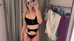 sexy black lingerie try on haul sexy girl try on haul at the mall
