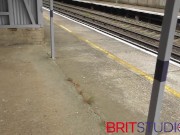 Naughty British 18 Year Old Gives A Stranger A Handjob At The Train Station 6/16