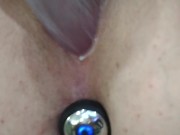 Sexy bbw fucks her pussy while her ass is filled with vibrating butt plug 7/16