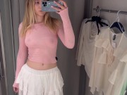transparent tops try on haul at the mall see through clothes