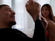 Curvy Asian Babe Nicole Doshi Gets Her Feet Serenaded By Lucky Guy Victor Ray 8/16