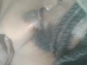 CAUGHT HIS FREAKY EBONY MILF MAKING GORILLA P A VIDEO WANTING HIM TO SUCK HER BIG TITS SO HE DID!!!!