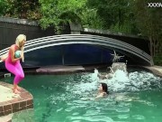 Sexy girls eating pussy by the pool 1/16